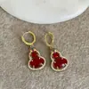 Estilo Nacional Nuevo Estilo Chino Pendientes de Ojo de Gato Piedra Calabaza para Mujer, Lujo Ligero Temperamento Retro, Pendientes de Moda Versátiles