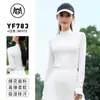 Ropa de Golf para Mujer Primavera y Verano Protección Solar Camiseta de Manga Larga de Cuello Alto Ropa Base para Mujer Tops
