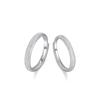 Contigo, anillo de pareja de plata de ley s925 esmerilado estilo lujo ligero anillo liso estrellado anillo de boca abierta para hombres y mujeres invierno