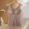 Roupa íntima térmica de fleece explosivo para senhoras, veludo dupla face, sem costura, espessada, não desgasta, sutiã, colete base para barriga