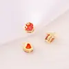 Acessórios de joias semiacabados no atacado material metal cravejado zircônia Pingente de coração pingente para colar pulseira brincos diy