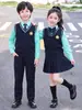 Conjunto Estilo Academia Británica para Niños Chaleco de Punto para Primavera y Otoño Conjunto de Disfraz de Performance para Niños y Niñas Otoño e Invierno