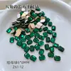 Accesorios de pedrería rectangulares octogonales de fondo plano 6*8 para decoración de uñas al por mayor, decoraciones de uñas postizas DIY multicolor de mahjong con pedrería
