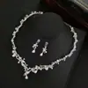 Corona Tiara de Novia 2021 Nueva Princesa Dulce Atmósfera Estilo Coreano Dorado Accesorios para Boda Collar Juego de Tres Piezas