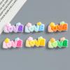 Pinza para el pelo con diseño de letras de amor con degradado de cara brillante, para hacer tú mismo, con pegamento en crema, para carcasa de teléfono móvil, material de joyería, accesorios de resina