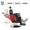 Sillón de Barbero Negro Personalizado, Silla Hidráulica de Bomba Grande para Salón de Peluquería, Sillón de Peluquería con Reposabrazos de Acero Inoxidable
