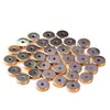 Contas separadoras de pedra de vesícula preta banhadas a ouro 18k, contas de roda, contas Rudraksha, contas decorativas de estrela e lua, contas separadoras para pulseira DIY, acessórios