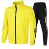 Novo Conjunto Esportivo Masculino 2022 Primavera e Outono com Gola Alta e Zíper Marca da Moda Peça Dupla de Roupa Esportiva Logo Personalizado