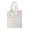 Bolsa de mano con transferencia de calor, 380 g, para dama, de algodón y lino, estampada, para compras, en blanco