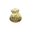 Crachá Logo Saco da Sorte Prosperidade Chaveiro Riqueza Diária Chaveiro Pingente de Bolsa Corrente de Telefone Ornamento Fábrica Atacado