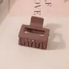 Set de Pasadores Cuadrados Escarchados Geométricos Transfronterizos Simples, Estilo Japonés y Coreano, Pinza Elegante para la Parte Trasera de la Cabeza, Pinza de Tiburón
