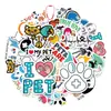 50 Pegatinas Veterinarias Inglesas de Compra Directa Transfronteriza, Nuevas Pegatinas de Dibujos Animados Graffiti para Hospital de Mascotas y Farmacéutico