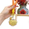 Llavero Shuibei Candado Dorado, Paz y Alegría, Oro Puro 999, Cadena para Teléfono, Colgante Lindo para Bolso, Adorno Decorativo al por Mayor