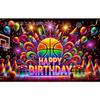 Telón de Fondo Fluorescente Feliz Cumpleaños de Amazon Transfronterizo Banner de Decoración para el Primer Cumpleaños Bandera de Arreglo de Ambiente de Fiesta