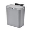 Bote de Basura Doméstico Inodoro Cocina Montado en la Pared Cesto de Basura con Tapa Caja de Almacenamiento Colgante de Oficina de Aspecto Elegante