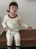 Ropa para Niños 2025 Nuevo Estilo Coreano Ropa para Niños Invierno Pijamas de Bebé Conjunto de Ropa para Casa para Niños