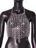 AYJ Populares accesorios nuevos europeos y americanos de Amazon y AliExpress: collar, cadena de pecho de cuentas transparentes, cadena corporal, top