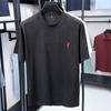 Camiseta Casual de Algodón de Verano para Hombre Estilo Americano Casual Cuello Redondo Manga Corta Camiseta Casual Pony Mark Top de Media Manga Nueva Camiseta Bordada