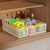 Prateleira de Armazenamento de Temperos de Cozinha Multifuncional para Casa Sala de Estar Cozinha Compartimento de Temperos Caixa de Armazenamento de Temperos e Lanches para Bancada