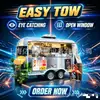 Carrito de Comida Móvil Multifuncional de Shanghái para Venta Ambulante, Brochetas Fritas, Barbacoa y Venta de Snacks