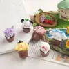 Acessórios de Resina DIY Desenho Animado Tridimensional Pequeno Europeu Vaso de Flor Grampo de Cabelo Capa de Celular Corrente de Sapato Pingente Chaveiro Acessórios