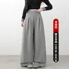 Pantalones azules de pierna ancha de tiro alto para mujer, nuevo estilo casual y relajado otoño 2026, pantalones de yoga atléticos de corte holgado