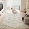 Alfombra para Sala de Estar Estilo Crema para el Hogar Lavable Sin Lavado Tapete para Piso de Dormitorio Moderno Simple de Alta Gama para Sofá Mesa de Centro