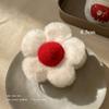 Pinza para el Cabello de Peluche de Camelia Otoño e Invierno Accesorio para el Cabello Nuevo Adorno Floral para el Cabello Pinza de Garra de Alta Gama Versátil para la Parte Posterior de la Cabeza