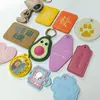 Chaveiro de Couro PU Feito Sob Medida de Fábrica Pingente de Couro para Animal de Estimação Coração Flor Bolsa Etiqueta Decorativa de Couro Cartoon