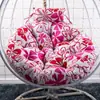 Cojín Grueso para Cesta Colgante, Cojín para Silla Colgante Tipo Nido de Pájaro de Ratán, Cojín Individual para Silla Colgante, Cojín Redondo para Mecedora Extraíble y Lavable