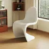 Silla Panton silla moderna para el hogar silla de comedor de diseñador silla nórdica silla simple de plástico moderna con respaldo para discusiones y taburete de maquillaje