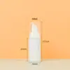 Botellas de Mousse Limpiador Blanco al por Mayor, Botellas Espumantes de Plástico PET para Limpiador Facial, Botellas con Dosificador de Espuma de 50/60/80ml