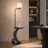 Estante moderno de mármol transfronterizo con iluminación LED, adecuado para usar como lámpara de pie en la sala de estar, junto al sofá, o como lámpara de noche en el dormitorio, creando una atmósfera decorativa ambiental.