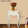Mesa de Entrada Estilo Europeo Gabinete de Entrada Mesa de Pared de Moda Mesa Decorativa Redonda para Entrada Diseño Simple de Gabinete para Recibidor