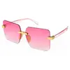 Óculos de Sol Gradiente High-End Estilosos Tendência Moldura Quadrada Niche Óculos de Sol Simples Look Emagrecedor Masculino 131 Bb02 5