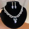 ¡Brillante y deslumbrante! Collar Colgante de Gota de Agua de Zirconia Versátil para Vestidos de Noche y Uso Diario Cadena para la Clavícula Collar de Moda para el Trabajo al por Mayor