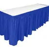 Mantel Desechable Impermeable a Prueba de Aceite de Plástico PE Rosa Azul Falda de Mesa Suministros de Decoración para Hotel Boda Fiesta