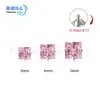 Aretes de Titanio F136 con Circonita Cúbica 5A Engastada en Garras, Tornillos para Hélice Auricular, Accesorios de Joyería para Piercings de Aleación de Titanio G23