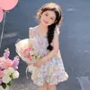 Vestido de Lyocell, Algodón y Seda para Niñas, Vestido Tirantes Fresco y Transpirable, Vestido Floral para Niñas Jóvenes, Certificación Clase A