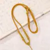 Cordón para collar de joyería de oro de doble círculo tejido a mano, cordón para colgante de jade cultural y creativo DIY, cadena para clavícula ajustable, cuerda para colgar, venta al por mayor