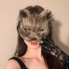 Máscara de Halloween, fiesta de mascarada, máscara cos, accesorios de vestir, media cara, borde de encaje, máscara de plumas para la cabeza