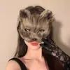 Máscara de Flor Negra Máscara Disfraz de Baile Accesorios Fiesta Reunión Anual Máscara de Media Cara Máscara para Ojos Maquillaje Máscara Nocturna