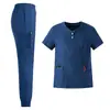 Conjunto de Roupas de Lavar à Mão Elásticas de Secagem Rápida com Decote em V para Novos Médicos e Enfermeiros Transfronteiriços Roupas de Lavar à Mão Divididas para Sala de Operações de Salão de Beleza