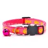 Collar para perro con estampado de peces de 1 cm con cascabel collar antipérdida para gato hebilla de plástico decorativa collar para mascota
