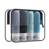 Frasco de silicone vazio para shampoo e gel de banho, ideal para viagem. Dispensador de cosméticos portátil com design de desenho animado.