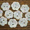 Botones Perlados de Lunares de Colores Flor de Seis Pétalos, Accesorios para Pegatinas de Fundas de Teléfono DIY, Decoraciones para Zuecos y Calcetines