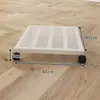 Bandeja rectangular para macetas móviles, hierro forjado con ruedas, ruedas universales, transpirable, engrosada, tamaño grande, base cuadrada para plantas verdes