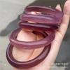 Suministro en Vivo del Fabricante Venta al por Mayor Pulsera de Calcedonia Púrpura Brasileña Semilla de Hielo Púrpura Imperial Pulsera de Barra Redonda Jingle de Ágata para Mujer