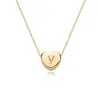 Amazon Transfronterizo Nuevo Diseño Collar con Forma de Corazón Collar de 26 Letras Moda para Mujer Versátil Regalo de Cumpleaños