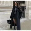 Bestseller de AliExpress estilo europeo y americano: abrigo de lana elegante, moderno, a la moda, versátil, corte holgado, de doble botón, con cuello de solapa